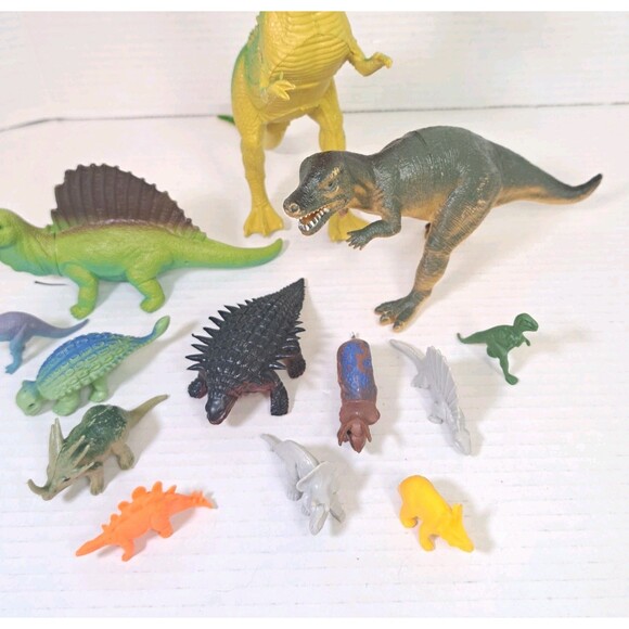 Vtg & Modern Dinosaur Lot (13) Imperial T-Rex Tyrannosaurus Larami Ankylosaurus - Picture 3 of 6